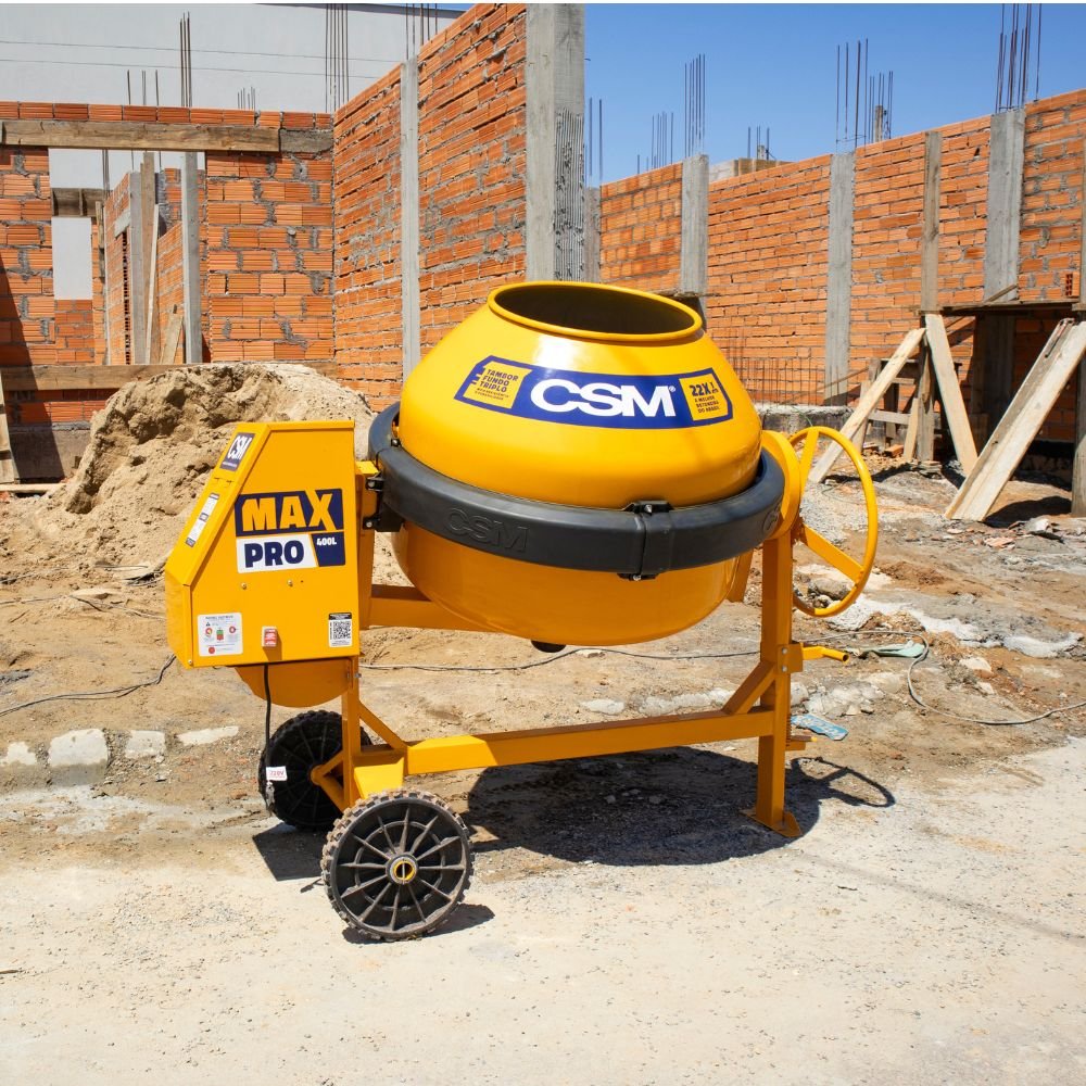 Betoneira 2 cv 400 litros 1 traço max motor WEG — acabamento do tambor